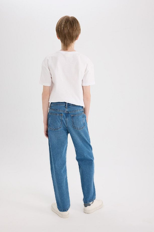 Erkek Çocuk Straight Fit Düz Paça Basic Düz Jean Pantolon D6475a825sm - 7
