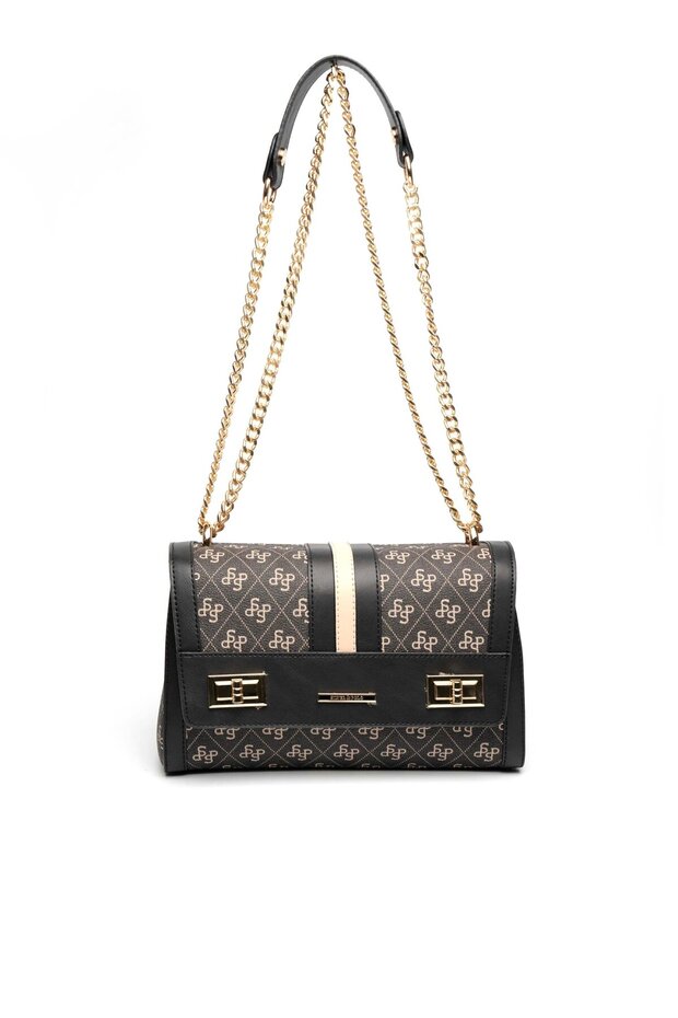 Smoked - Black Monogram Women's Crossbody Bag Sp1139