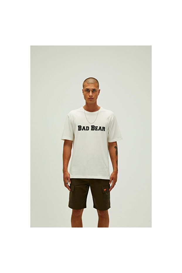 Title Men's Beige Crew Neck T-Shirt