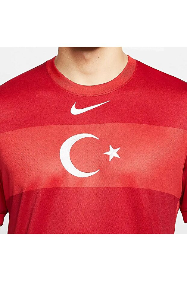 Türkiye 2020 Milli Takım Deplasman Erkek Kırmızı Yuvarlak Yaka Forma - 3