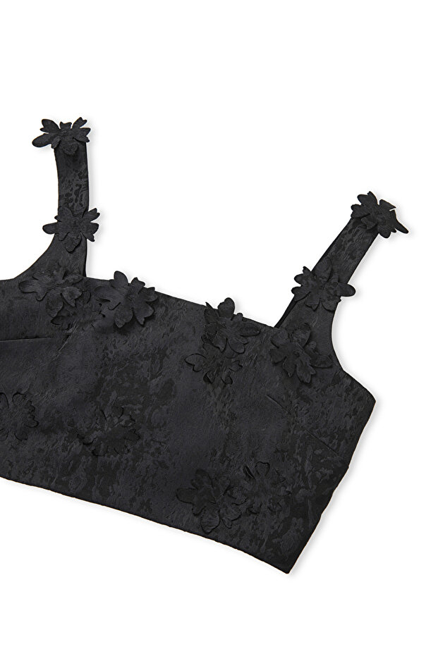 Çiçek aplikeli bluz - 4