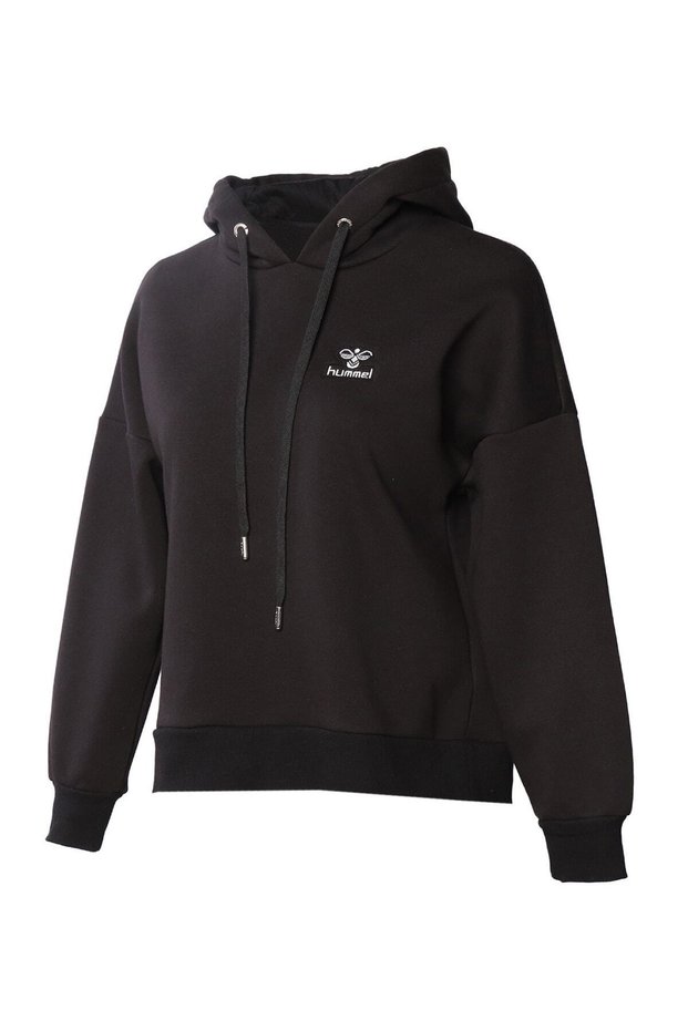 Hooded Collar Black Women's Sweatshirt 921573-2001 Hmlwismer Hoodie F