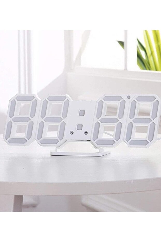 ساعة حائط رقمية متعددة الوظائف مزودة بمنبه وجهاز تحكم عن بعد - 2