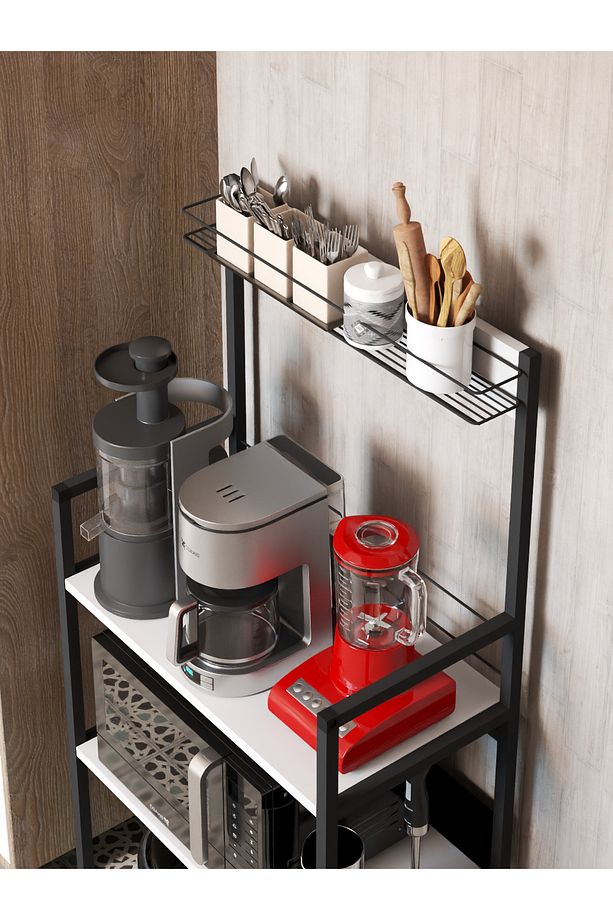 Ludlow Metal Sepetli Mutfak Kahve Köşesi Organizer LU05-W - 2