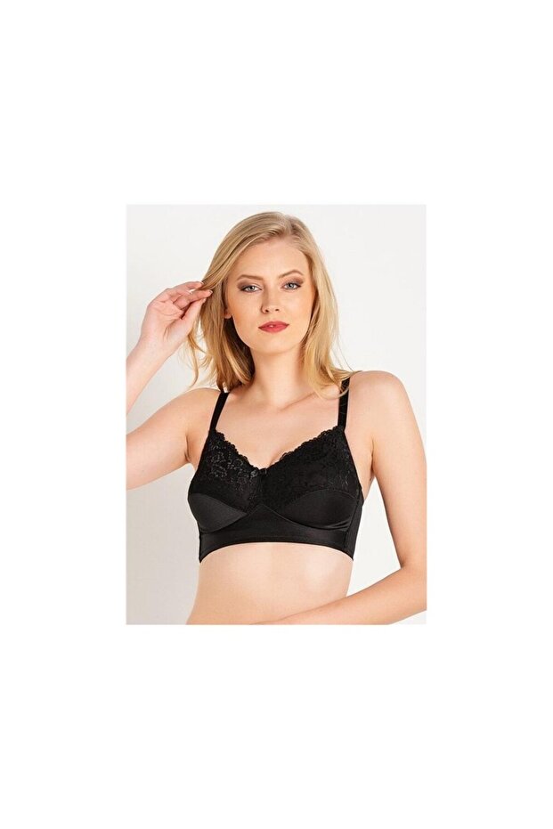 1764 Lace Non-Wireless Compressor Bra - Black