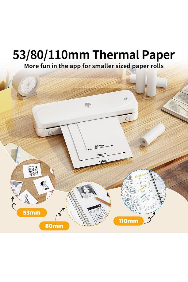 80mmx6,5mt Termal Kağıt, 3 Rulo 10 Yıl Dayanıklı M832/m04s Için Q22-rmsg10-80m8 - 6