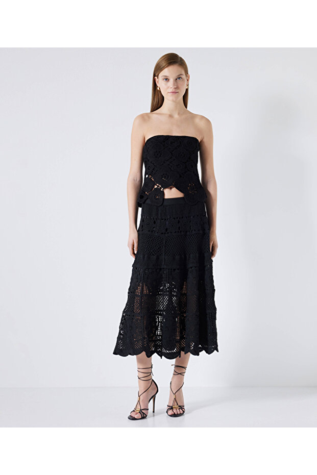 Kroşe straplez triko - 2