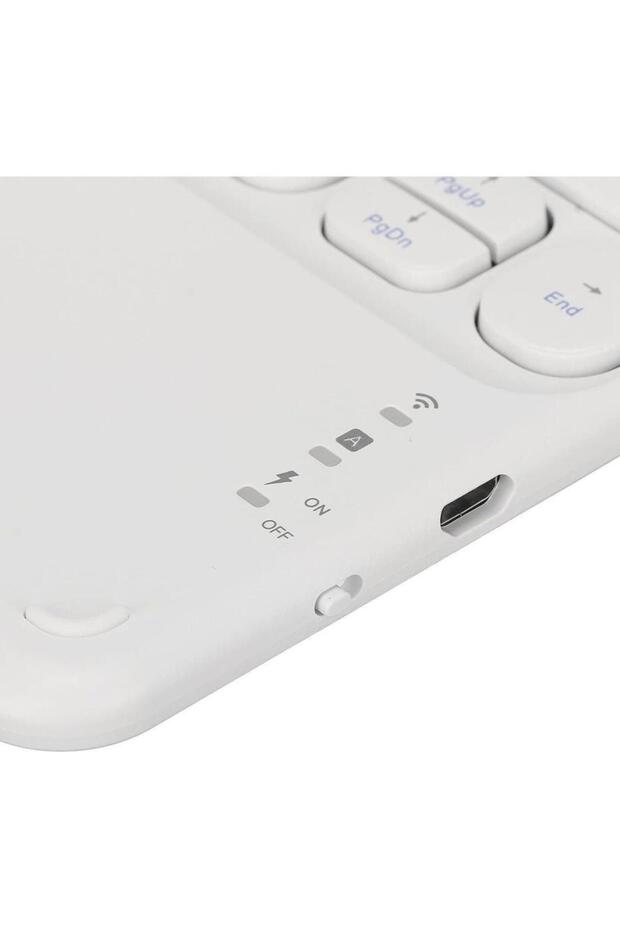 Inovio Evo Tab 7 Pro 7" Uyumlu Bluetooth Şarjlı TouchPad'li Klavye Mouse Seti - Beyaz - 4