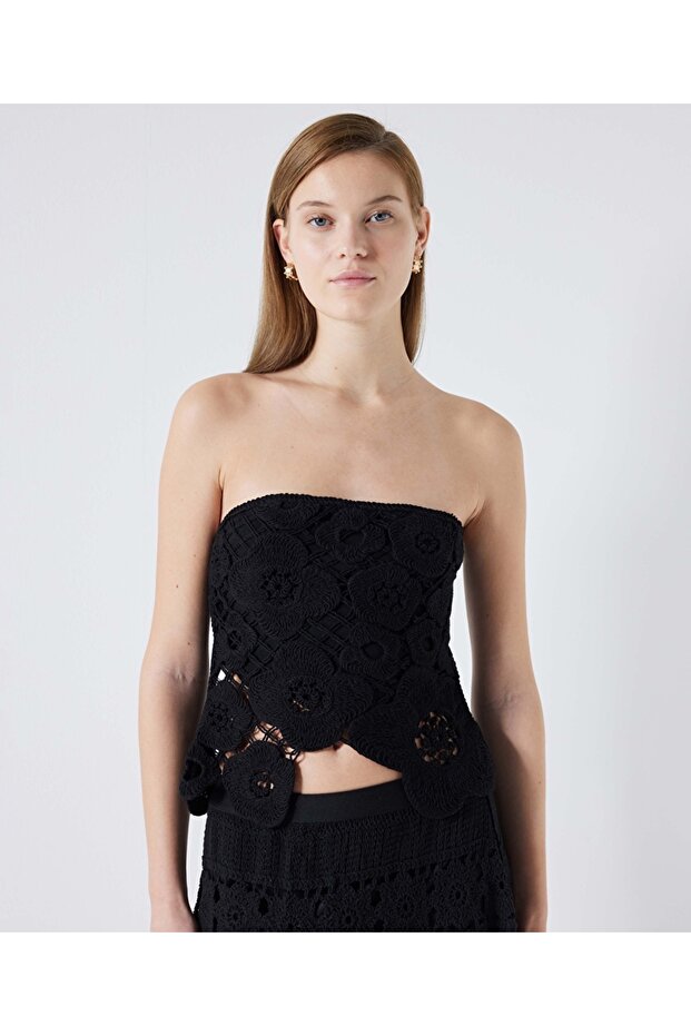 Kroşe straplez triko - 1