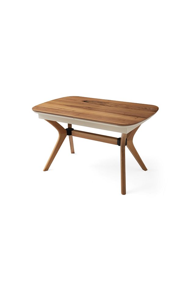 Çınar Açılır Ahşap Ayak 130X80 Masa 6 Kişilik Bukle Kumaş Ahşap Nergis Sandalye Bench Masa Takımı - 7