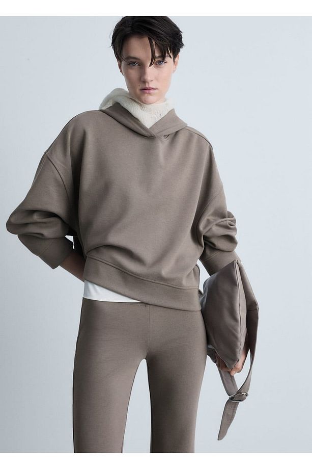 Flared triko pantolon - 8