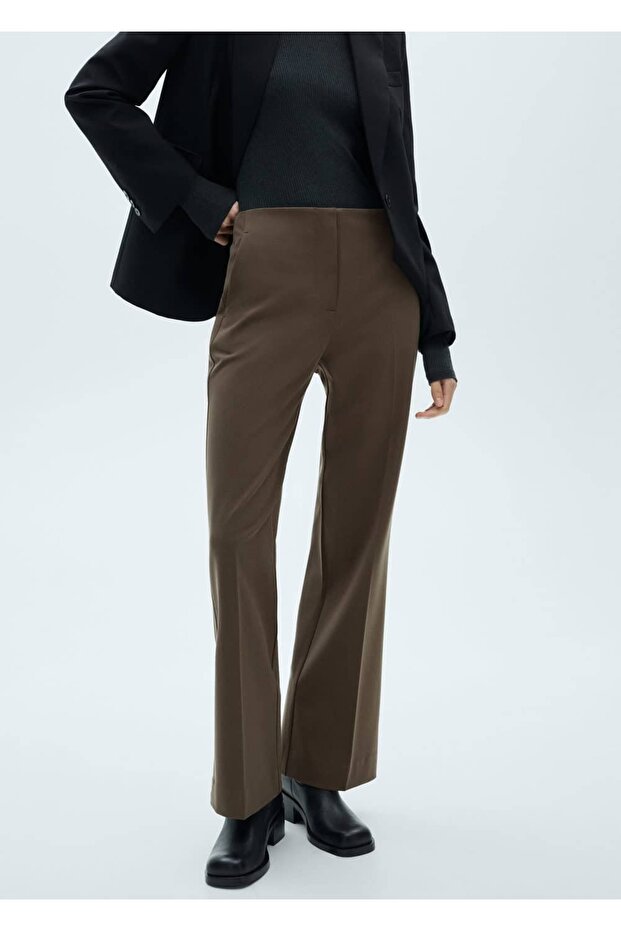 Orta belli wideleg pantolon - 1