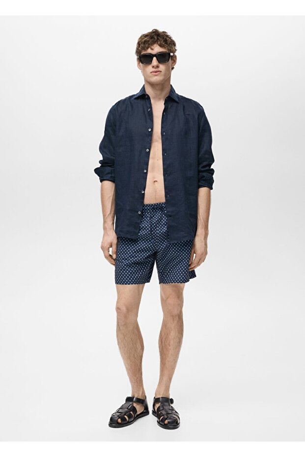 Geometrik desenli mayo - 6