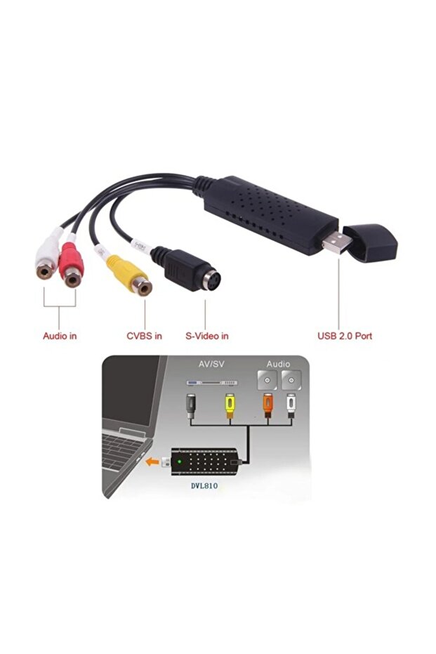 Easycap Usb Rca Capture Kamera Uydu Kayıt Kartı Chipli Android Destekli - 8