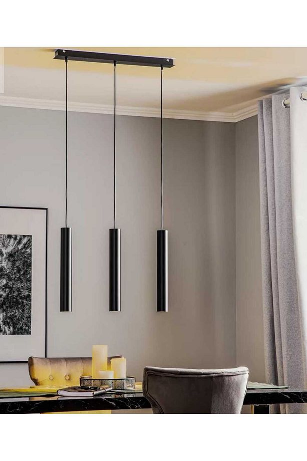 Mylights Spor Modern Led Avize Masa Üstü Üçlü Sıralı Tasarruflu Led Ampul Ile (EN IYİMARKA) Avize - 1