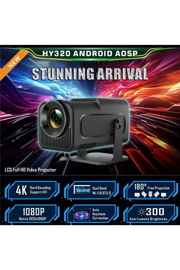 Taşınabilir Sinema Projektörü Ev Sineması Bluetooth Android iOS Akıllı Projeksiyon Gamepad OyunluPro - 6