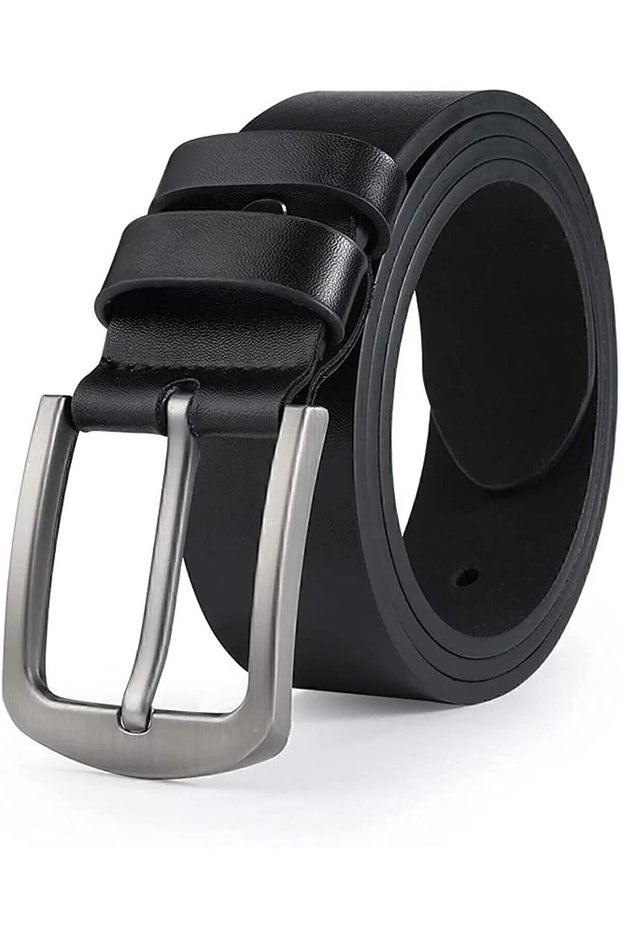 Genuine Leather Men Belt 4.30cm Leather Genuine Metal Buckle for Jeans