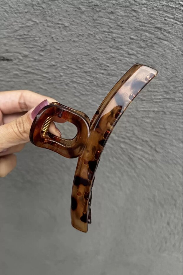 مشبك مزلاج بنقشة الفهد البني - 2