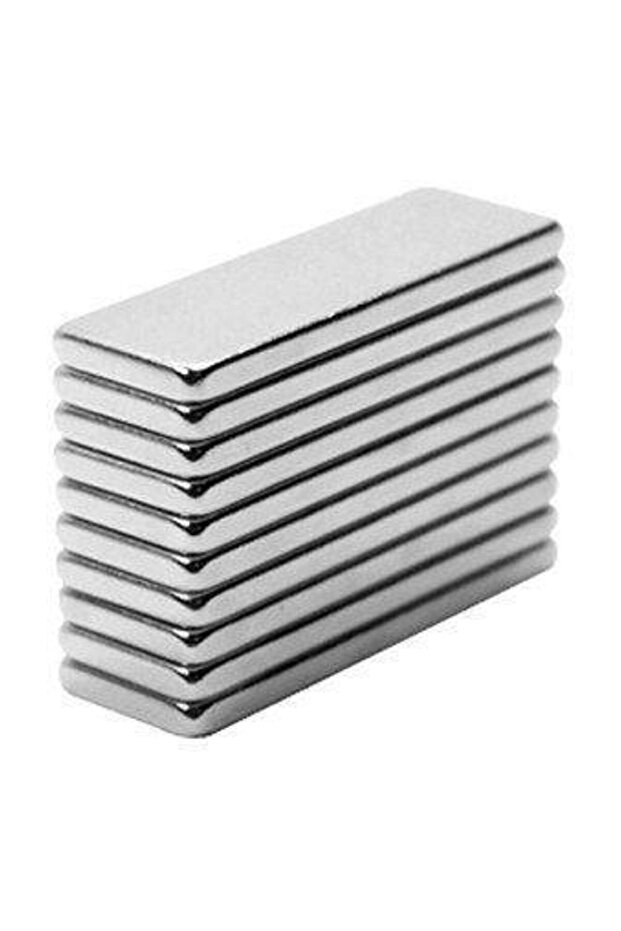 20 Adet Neodyum Mıknatıs Magnet 30x10x2 Mm Dikdörtgen Güçlü Mıknatıs - 1