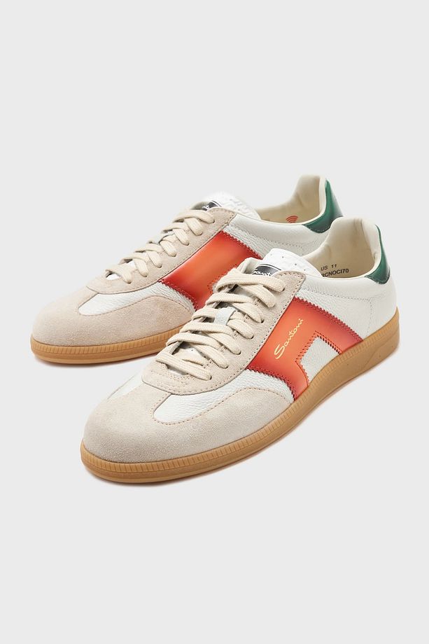Logolu Hakiki Deri Süet Detaylı Sneaker Ayakkabı Erkek AYAKKABI MBPL21965FARCNOCI70 - 4