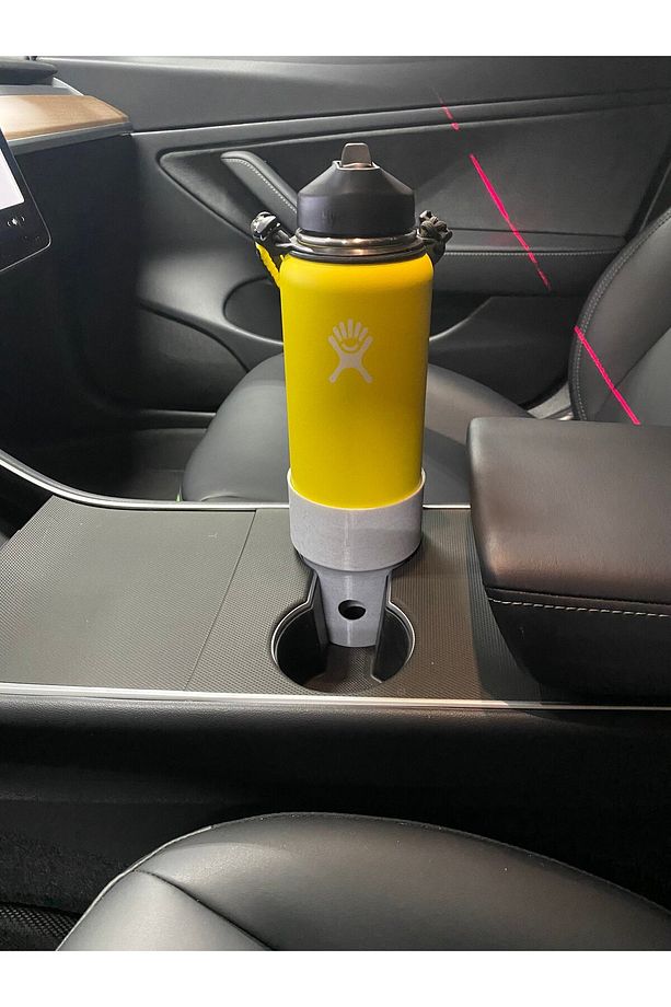 Byr3D Hydroflask Için Tesla Model 3 Bardak Tutucu (32 Veya 40Oz) T4151721 Sadece Plastik Aparattır - 1