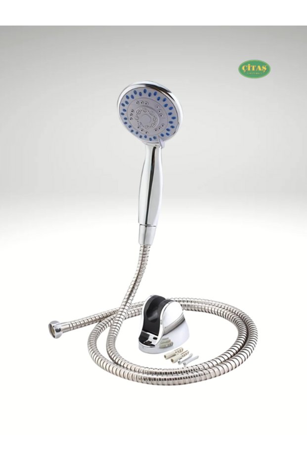 3-Piece Functional Hand Shower Set with Joint (Hose + Head + Connector/Hanging Device)