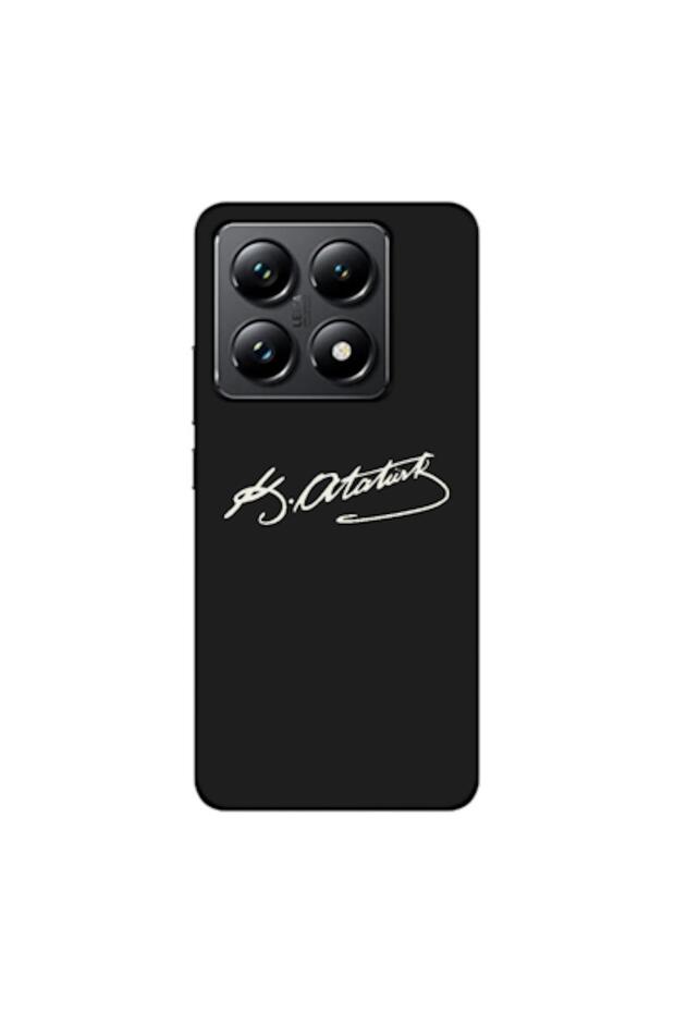 Xiaomi Mi 14t Compatible Case Atatürk Signature Silicone Case (Printed)