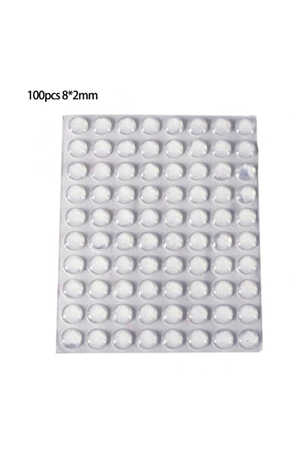 100PCs 8X 2mm G678A 100pcs 8mmx2mm Transparent Silicone Granules Door Handle Sticker Transparent Ant