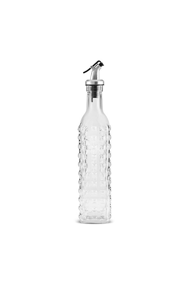 Daisy Glass Square Oil Pot 500 ml Transparent