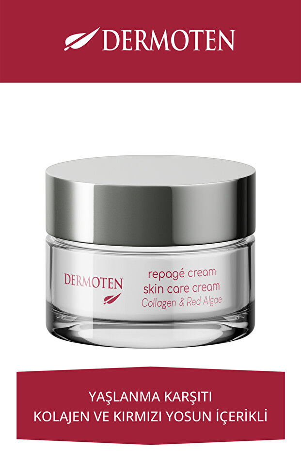 Dermoten Repage Yaşlanma Karşıtı Kolajen & Kırmızı Yosun Cilt Bakım Kremi 50 ml