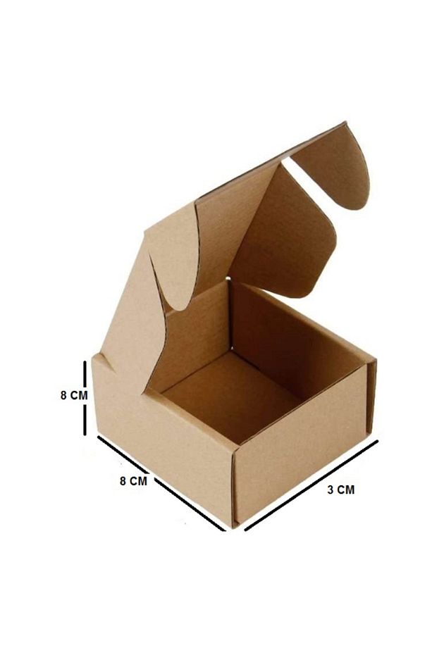 E-ticaret Takı Kolye Çok Amaçlı Ürün Kutusu 8x8x3 Cm 100 Adet - 1
