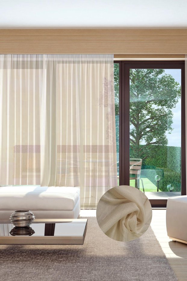 Sheer Curtain Drapey Living Room Furniture Iron-Free, Lead-Free t Single Panel Extra Foam