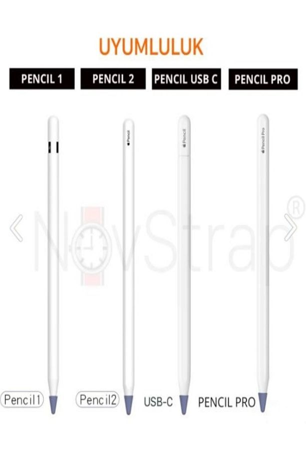 Apple Pencil 1.Nesil, 2.Nesil, Usb-c  ve Pro Ile Uyumlu Kalem Ucu Koruyucu Silikon Kılıf 12 Adet - 2