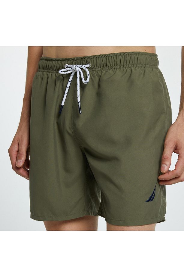 Erkek Haki Regular Fit Deniz Şortu - 4