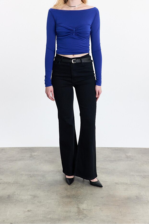 بنطلون اسباني اسود - 12036 - 8