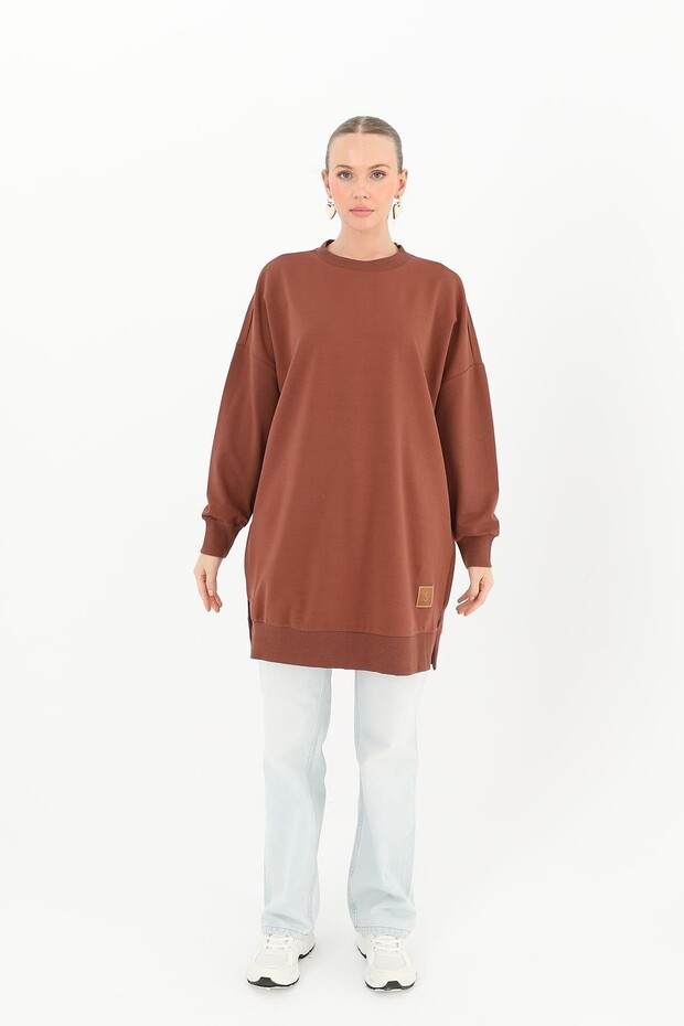 Bisiklet Yaka Basic Araboy Tunik 30644 - 1