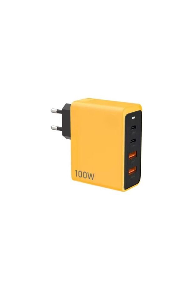 USB Giriş Şarj Adaptörü 100W Hızlı Şarz 2 Type - C + 2 tüm telefon ve şar cihazlarına uyumludur - 2