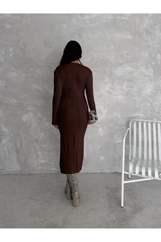 Fitilli Triko Elbise - 2