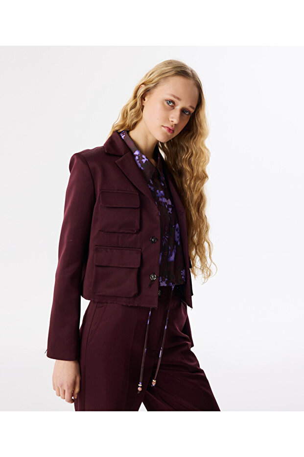 KARMA CEPLİ CROP CEKET - 5