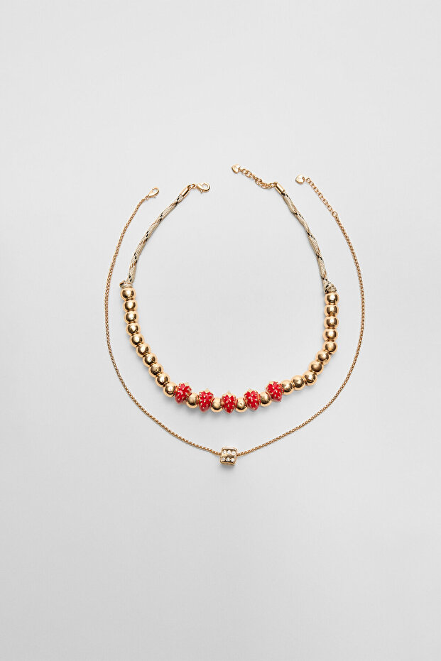 2'li çilekli kolye seti - 5