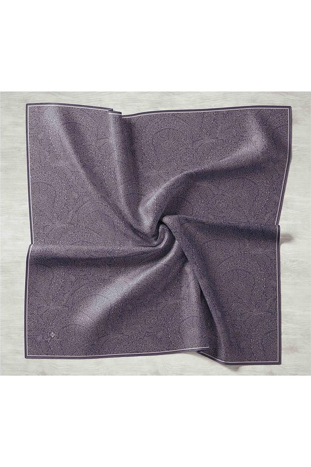 Sarmaşık Desen Twill İpek Eşarp - 4