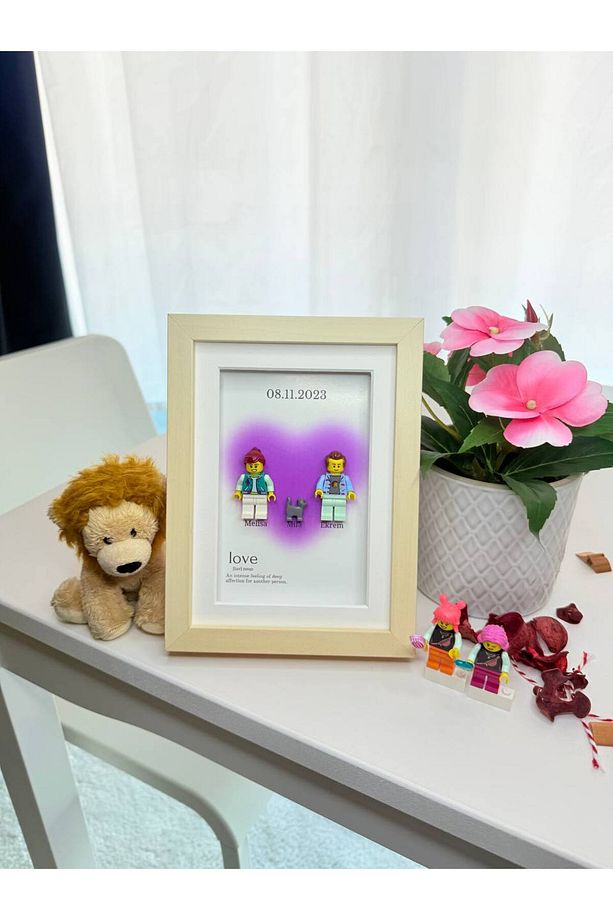 (15x20) 2 Minifigürlü Kişiselleştirilebilir Tablo - 1