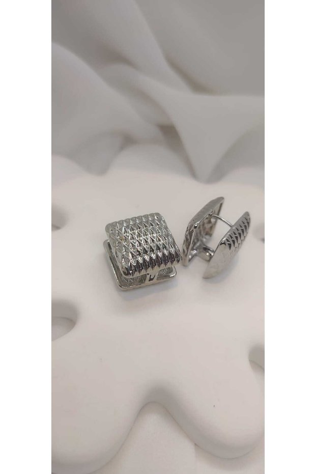 Square Glossy Double Sided Premium Steel Earrings