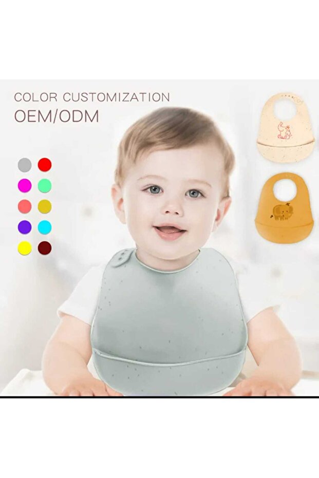 مريلة أطفال من السيليكون ذات نوعية جيدة - 7