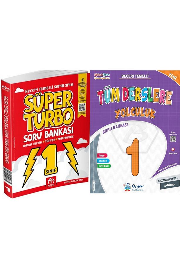 TÜM DERSLERE YOLCULUK 1.SINIF & MODEL EĞİTİM YAYINLARI TURBO 1.SINIF SORU BANKASI - 1