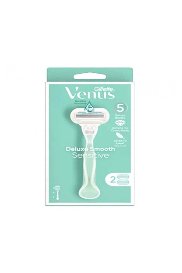 ماكينة الحلاقة مناسب للبشرة الحساسة + عبوتين شفرة حلاقة – Gillette Venus