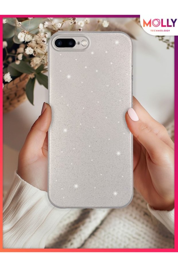 Silver Berry Glitter Shiny Silicone Case for iPhone 8 Plus