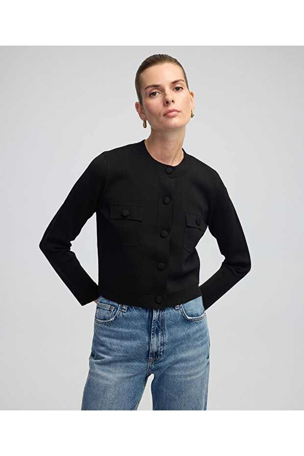 Cepli triko hırka - 1