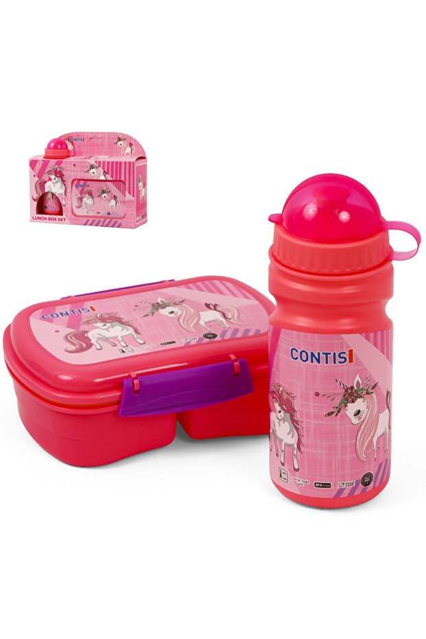 Lunch Box wt Bottle - Pink