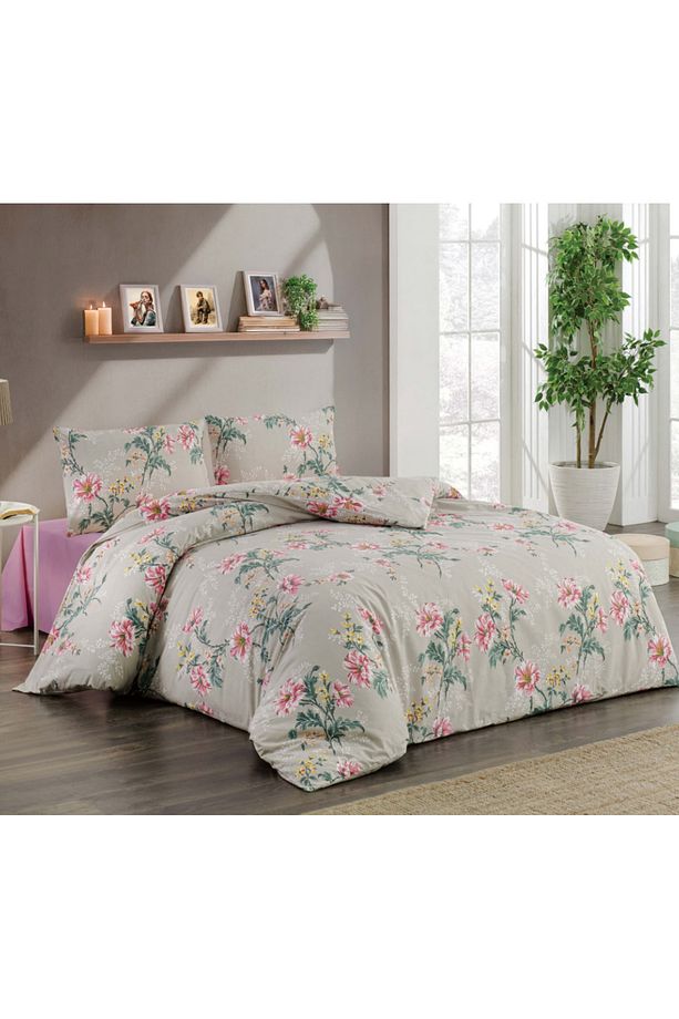 Kristal Ranforce Tek Kişilik Nevresim Takımı Flora - 1